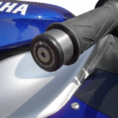 Závaží R&G Racing do řidítek pro motocykly YAMAHA YZF-R1/FJR1300/YZF-R6 '06-/FZ-1 '06/Fazer 600 -'03, TRIUMPH Tiger '07-, černá